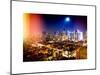 Instants of NY Series - Landscape by Night of Manhattan-Philippe Hugonnard-Mounted Art Print