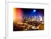 Instants of NY Series - Landscape by Night of Manhattan-Philippe Hugonnard-Framed Art Print