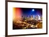 Instants of NY Series - Landscape by Night of Manhattan-Philippe Hugonnard-Framed Art Print