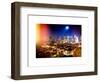 Instants of NY Series - Landscape by Night of Manhattan-Philippe Hugonnard-Framed Art Print