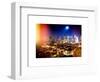 Instants of NY Series - Landscape by Night of Manhattan-Philippe Hugonnard-Framed Art Print