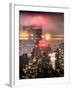 Instants of NY Series - Landscape Foggy Night in Manhattan with the New Yorker Hotel View-Philippe Hugonnard-Framed Photographic Print