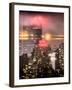 Instants of NY Series - Landscape Foggy Night in Manhattan with the New Yorker Hotel View-Philippe Hugonnard-Framed Photographic Print