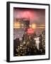 Instants of NY Series - Landscape Foggy Night in Manhattan with the New Yorker Hotel View-Philippe Hugonnard-Framed Photographic Print