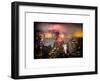 Instants of NY Series - Landscape Foggy Night in Manhattan with the New Yorker Hotel View-Philippe Hugonnard-Framed Art Print