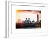 Instants of NY Series - Landscape View Manhattan with the One World Trade Center (1WTC) at Sunset-Philippe Hugonnard-Framed Art Print