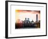 Instants of NY Series - Landscape View Manhattan with the One World Trade Center (1WTC) at Sunset-Philippe Hugonnard-Framed Art Print