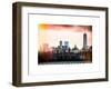 Instants of NY Series - Landscape View Manhattan with the One World Trade Center (1WTC) at Sunset-Philippe Hugonnard-Framed Art Print