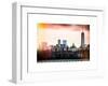 Instants of NY Series - Landscape View Manhattan with the One World Trade Center (1WTC) at Sunset-Philippe Hugonnard-Framed Art Print