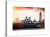 Instants of NY Series - Landscape View Manhattan with the One World Trade Center (1WTC) at Sunset-Philippe Hugonnard-Stretched Canvas