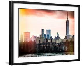 Instants of NY Series - Landscape View Manhattan with the One World Trade Center (1WTC)-Philippe Hugonnard-Framed Photographic Print