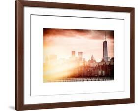 Instants of NY Series - Landscape View Manhattan with the One World Trade Center (1WTC)-Philippe Hugonnard-Framed Art Print