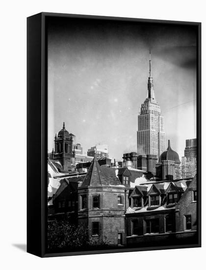 Instants of NY Series - Landscape View with the Empire State Building-Philippe Hugonnard-Framed Stretched Canvas