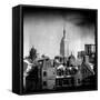 Instants of NY Series - Landscape View with the Empire State Building-Philippe Hugonnard-Framed Stretched Canvas