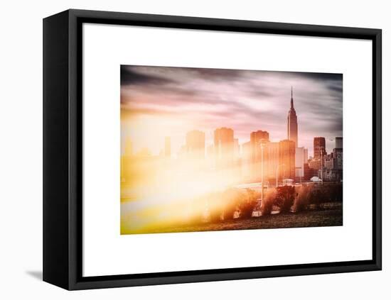 Instants of NY Series - Landscape with a Top of Empire State Building-Philippe Hugonnard-Framed Stretched Canvas