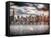Instants of NY Series - Landscape with the Chrysler Building and Empire State Building Views-Philippe Hugonnard-Framed Stretched Canvas