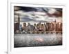 Instants of NY Series - Landscape with the Chrysler Building and Empire State Building Views-Philippe Hugonnard-Framed Photographic Print