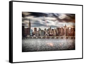 Instants of NY Series - Landscape with the Chrysler Building and Empire State Building Views-Philippe Hugonnard-Framed Stretched Canvas