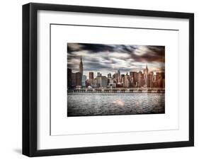 Instants of NY Series - Landscape with the Chrysler Building and Empire State Building Views-Philippe Hugonnard-Framed Art Print