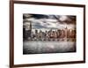 Instants of NY Series - Landscape with the Chrysler Building and Empire State Building Views-Philippe Hugonnard-Framed Art Print