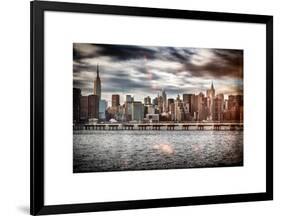 Instants of NY Series - Landscape with the Chrysler Building and Empire State Building Views-Philippe Hugonnard-Framed Art Print