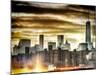 Instants of NY Series - Manhattan and the One World Trade Center at Sunset-Philippe Hugonnard-Mounted Photographic Print