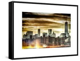 Instants of NY Series - Manhattan and the One World Trade Center at Sunset-Philippe Hugonnard-Framed Stretched Canvas