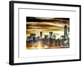 Instants of NY Series - Manhattan and the One World Trade Center at Sunset-Philippe Hugonnard-Framed Art Print