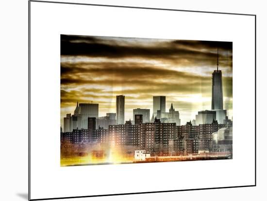 Instants of NY Series - Manhattan and the One World Trade Center at Sunset-Philippe Hugonnard-Mounted Art Print