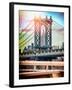 Instants of NY Series - Manhattan Bridge with Empire State Building Center from Brooklyn Bridge-Philippe Hugonnard-Framed Photographic Print