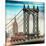 Instants of NY Series - Manhattan Bridge with the Empire State Building from Brooklyn Bridge-Philippe Hugonnard-Mounted Photographic Print