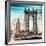 Instants of NY Series - Manhattan Bridge with the Empire State Building from Brooklyn Bridge-Philippe Hugonnard-Framed Photographic Print