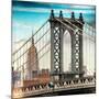 Instants of NY Series - Manhattan Bridge with the Empire State Building from Brooklyn Bridge-Philippe Hugonnard-Mounted Photographic Print