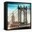 Instants of NY Series - Manhattan Bridge with the Empire State Building from Brooklyn Bridge-Philippe Hugonnard-Framed Stretched Canvas