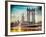 Instants of NY Series - Manhattan Bridge with the Empire State Building from Brooklyn Bridge-Philippe Hugonnard-Framed Photographic Print