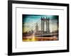 Instants of NY Series - Manhattan Bridge with the Empire State Building from Brooklyn Bridge-Philippe Hugonnard-Framed Art Print