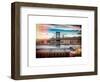 Instants of NY Series - Manhattan Bridge with the Empire State Building from Brooklyn-Philippe Hugonnard-Framed Art Print