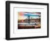 Instants of NY Series - Manhattan Bridge with the Empire State Building from Brooklyn-Philippe Hugonnard-Framed Art Print