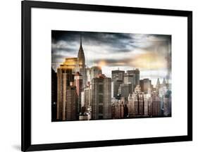 Instants of NY Series - Manhattan View and the Chrysler Building-Philippe Hugonnard-Framed Art Print