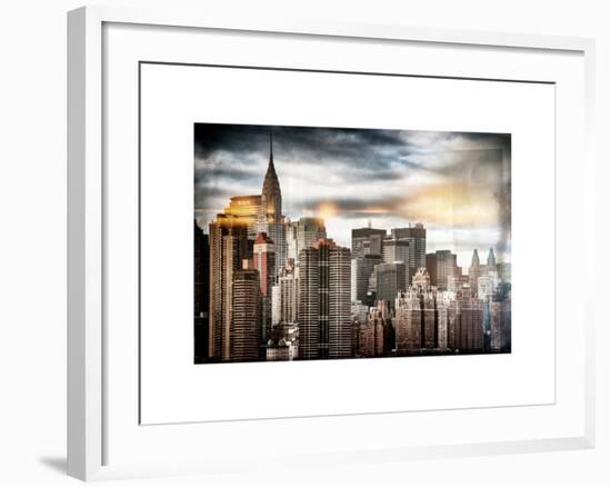 Instants of NY Series - Manhattan View and the Chrysler Building-Philippe Hugonnard-Framed Art Print