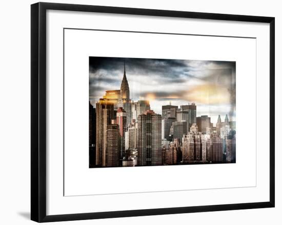 Instants of NY Series - Manhattan View and the Chrysler Building-Philippe Hugonnard-Framed Art Print