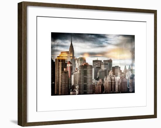 Instants of NY Series - Manhattan View and the Chrysler Building-Philippe Hugonnard-Framed Art Print