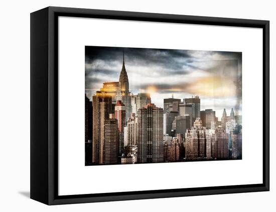 Instants of NY Series - Manhattan View and the Chrysler Building-Philippe Hugonnard-Framed Stretched Canvas