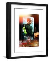 Instants of NY Series - Metro Station in Downtown Manhattan with an Advertisement-Philippe Hugonnard-Framed Art Print