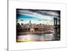 Instants of NY Series - Midtown NYC with Manhattan Bridge and Empire State Building-Philippe Hugonnard-Stretched Canvas