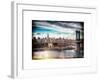 Instants of NY Series - Midtown NYC with Manhattan Bridge and Empire State Building-Philippe Hugonnard-Framed Art Print