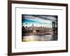 Instants of NY Series - Midtown NYC with Manhattan Bridge and Empire State Building-Philippe Hugonnard-Framed Art Print