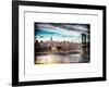 Instants of NY Series - Midtown NYC with Manhattan Bridge and Empire State Building-Philippe Hugonnard-Framed Art Print