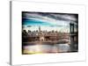 Instants of NY Series - Midtown NYC with Manhattan Bridge and Empire State Building-Philippe Hugonnard-Stretched Canvas