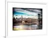 Instants of NY Series - Midtown NYC with Manhattan Bridge and Empire State Building-Philippe Hugonnard-Framed Art Print